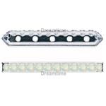 Dreamtime Crystal DC 77730 Rondelle Spacer Bars 5 Hole White Opal/Silver